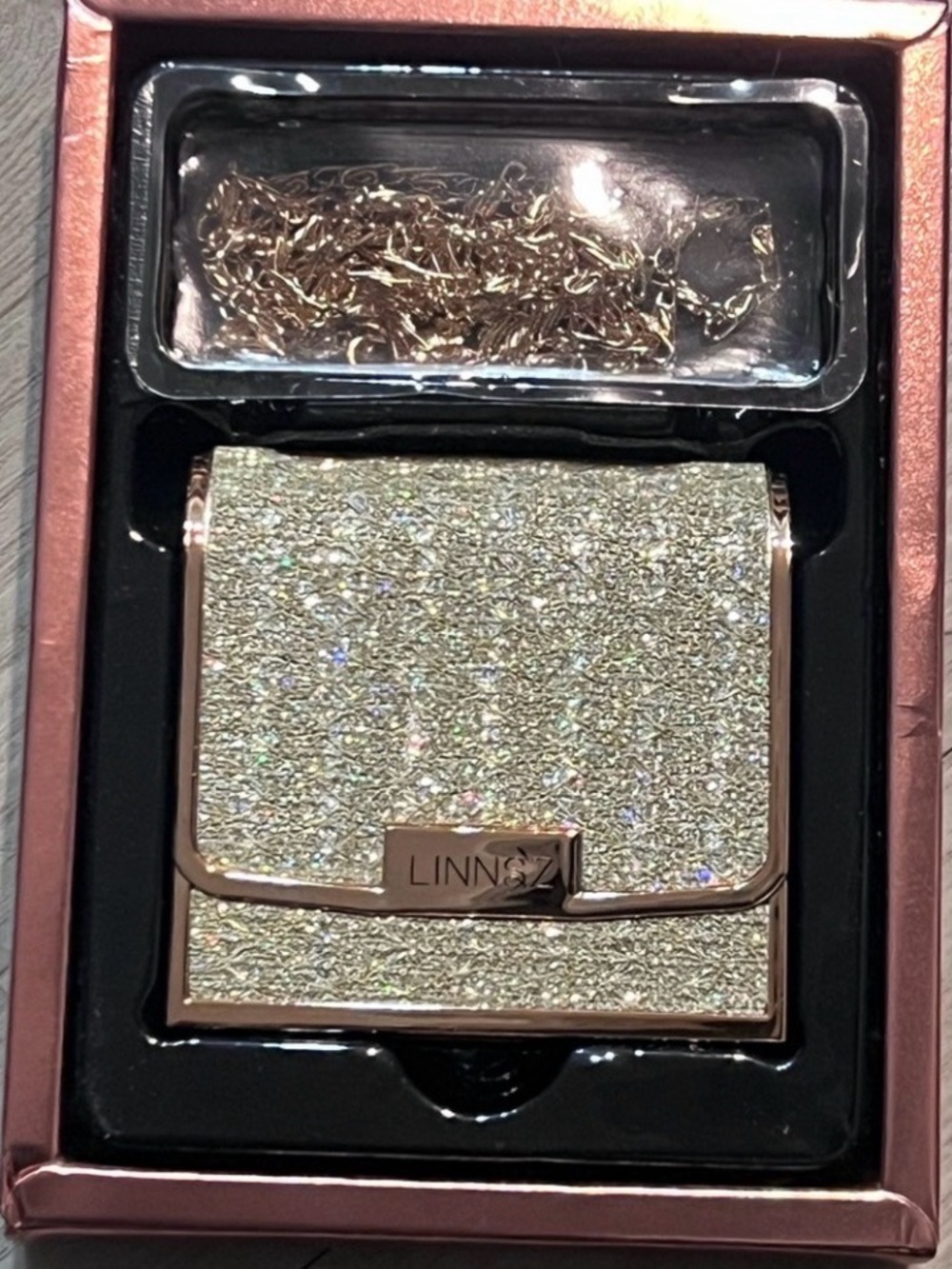 Shimmer Clutch & Red Lipstick Set - Rose Gold & Red - Picture 7 of 10